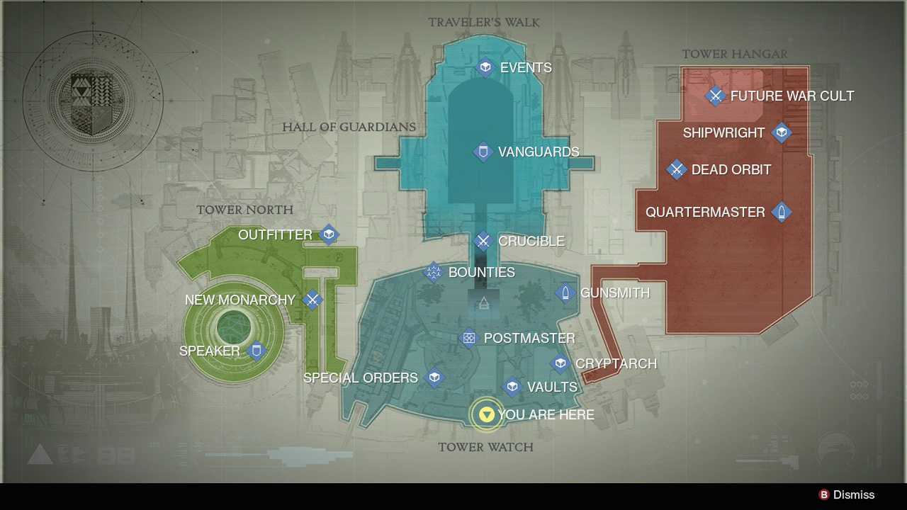 Destiny: Map of Earth, Moon, Venus and Mars