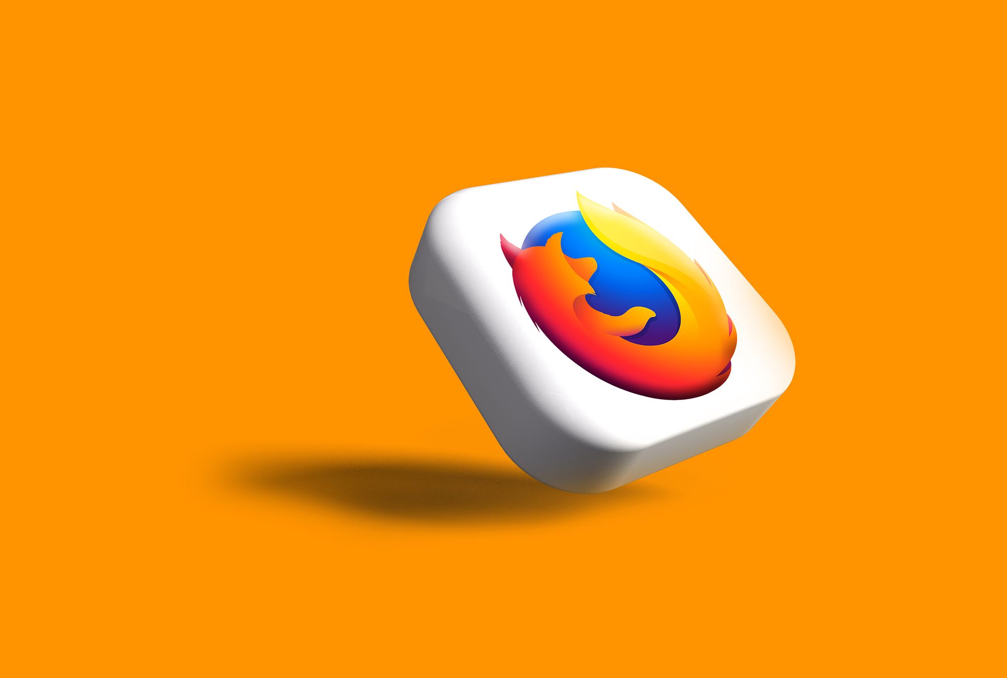Floating button with the Firefox logo on it.